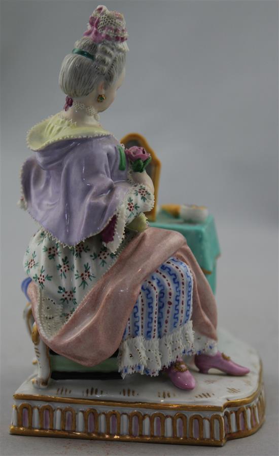 A Sevres porcelain figure of Sight, late 19th century, after Schoenheit, 14.5cm.